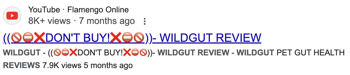 Negative words rule example